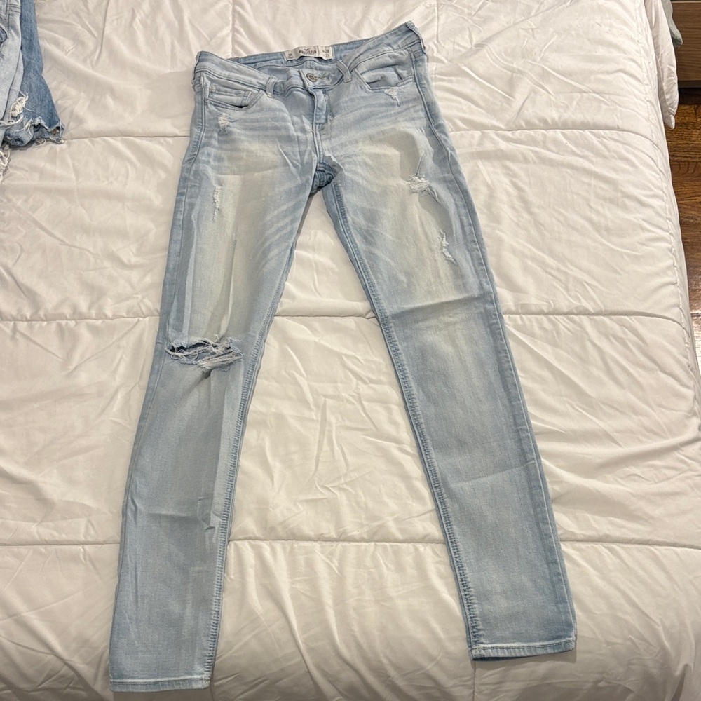 Hollister Light Blue Ripped Skinny Jeans
